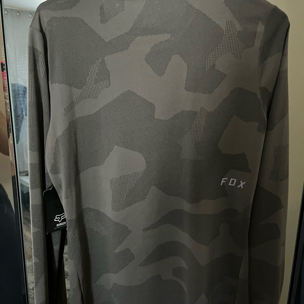 Fox Men's Long Sleeve Camo Shirt - Black and Gray - Picture 2 of 4
